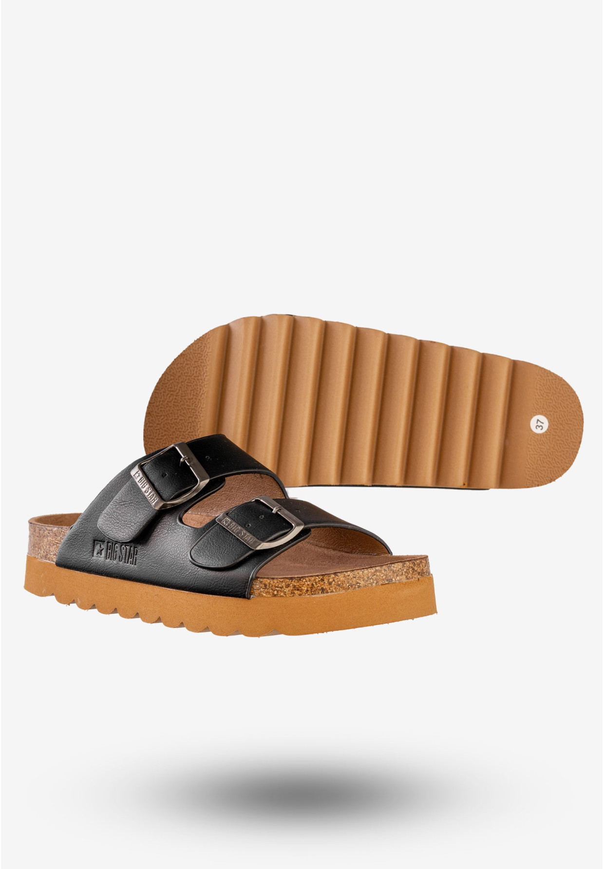 Klapki Casual Damskie Big Star Czarne LL274477