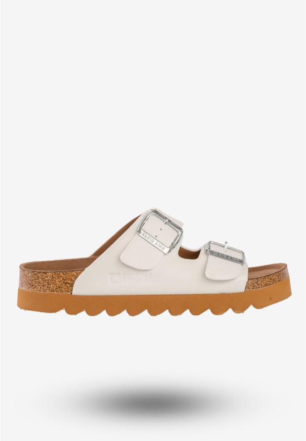 Klapki Casual Damskie Big Star Białe LL274480