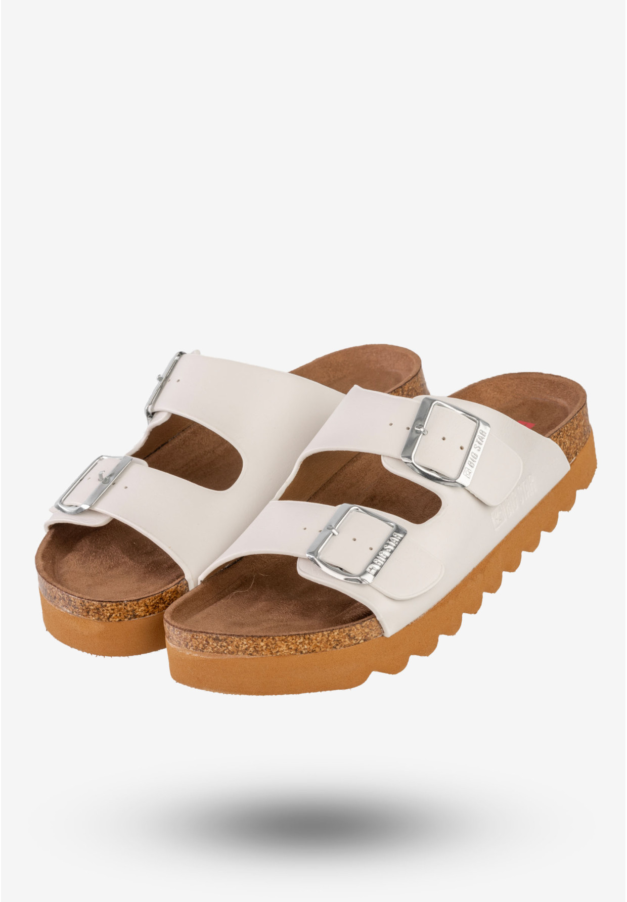 Klapki Casual Damskie Big Star Białe LL274480