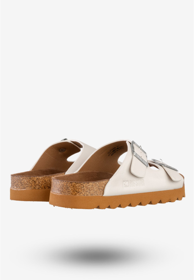 Klapki Casual Damskie Big Star Białe LL274480
