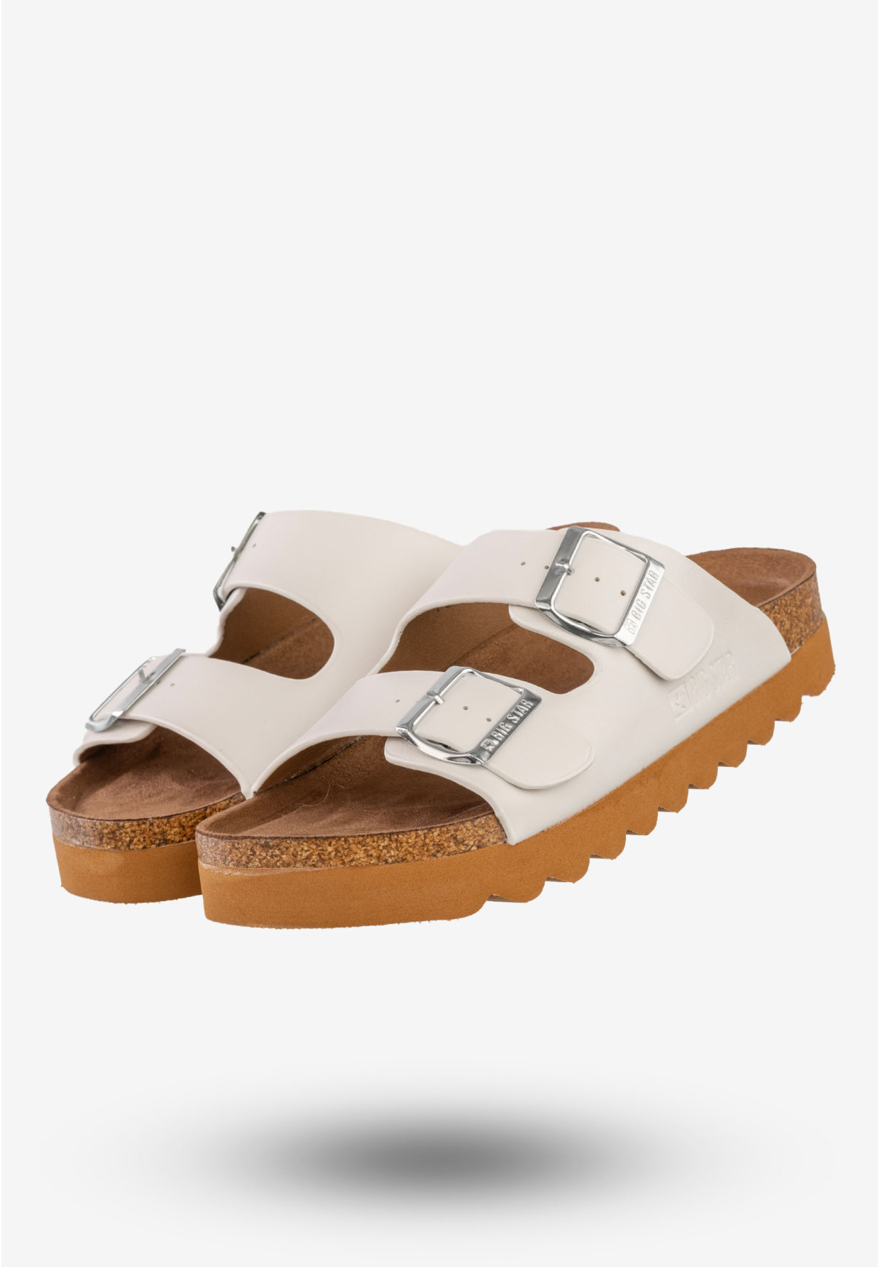 Klapki Casual Damskie Big Star Białe LL274480