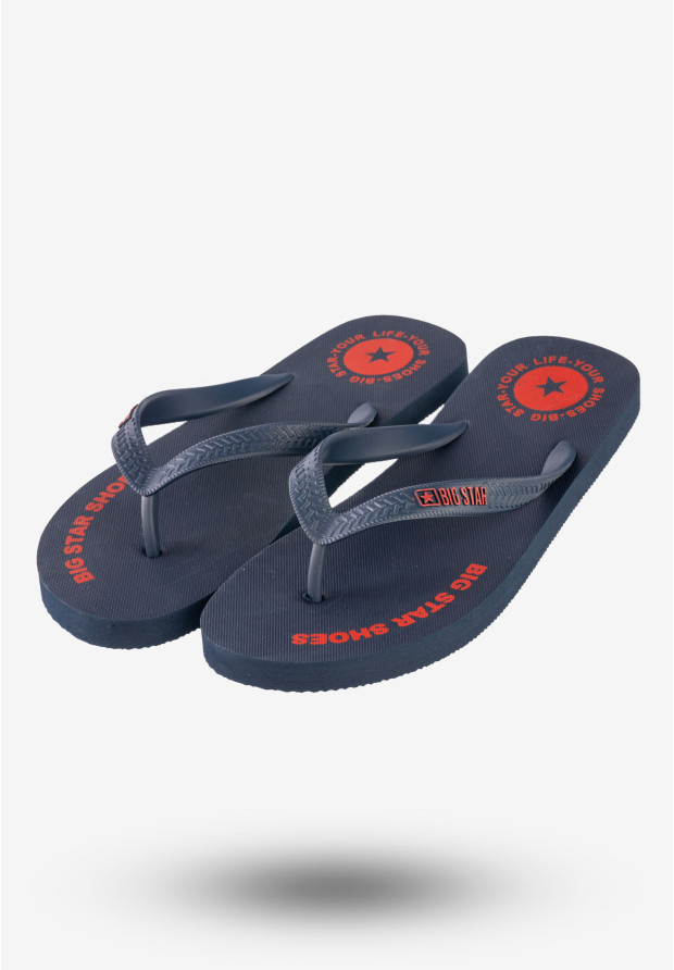 Japonki Męskie Buty Big Star Granatowe LL174424