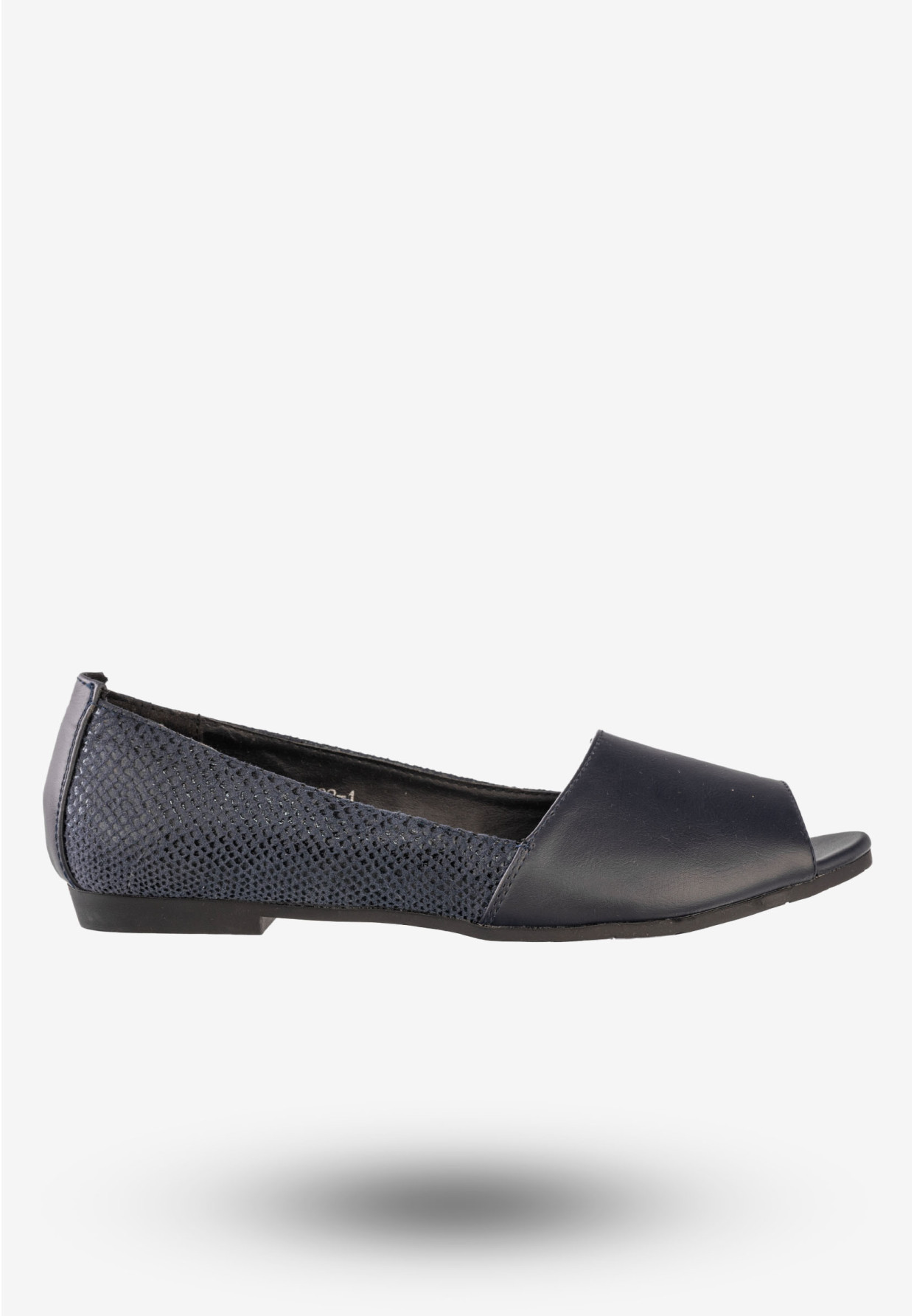 Baleriny Damskie Ekoskóra Buty Eleganckie Jezzi Granatowe MR1582-1