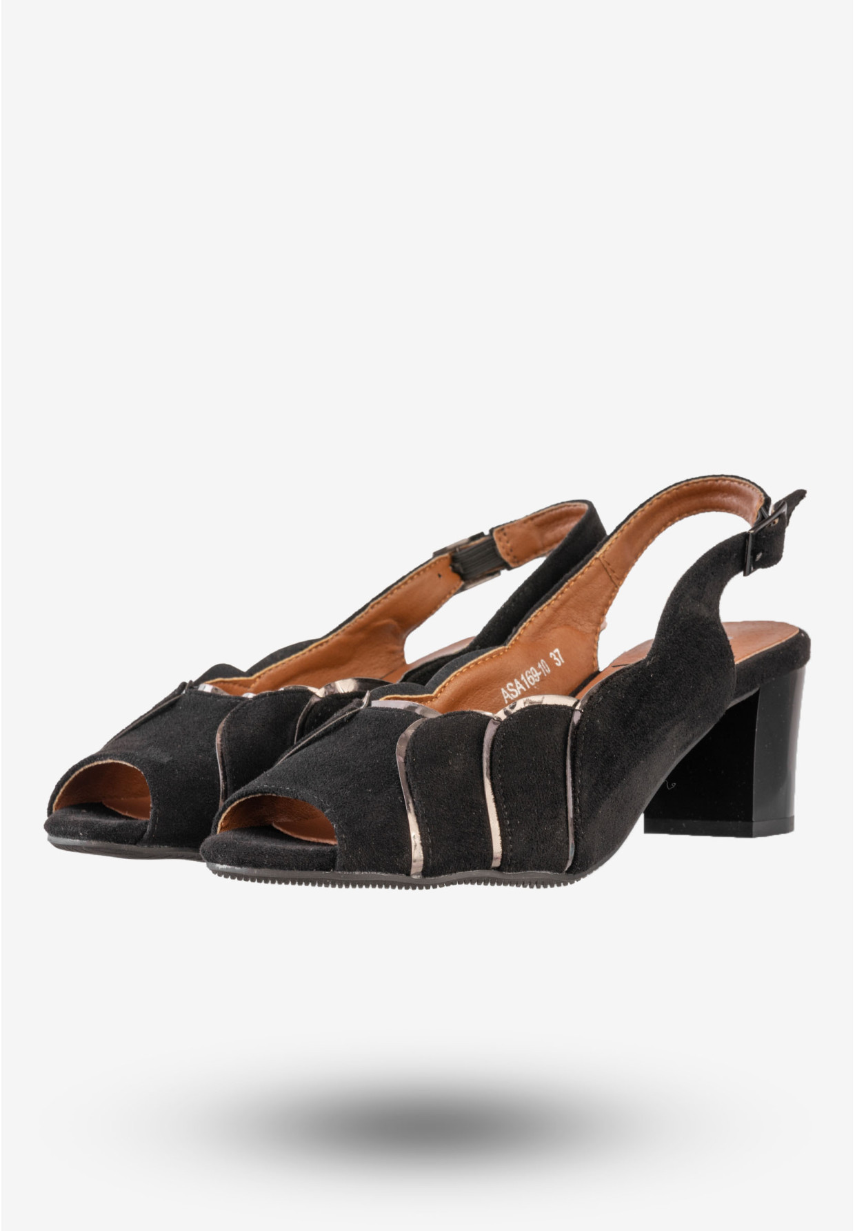 Czółenka Damskie Buty Na Obcasie Modne Jezzi Czarne ASA169-10