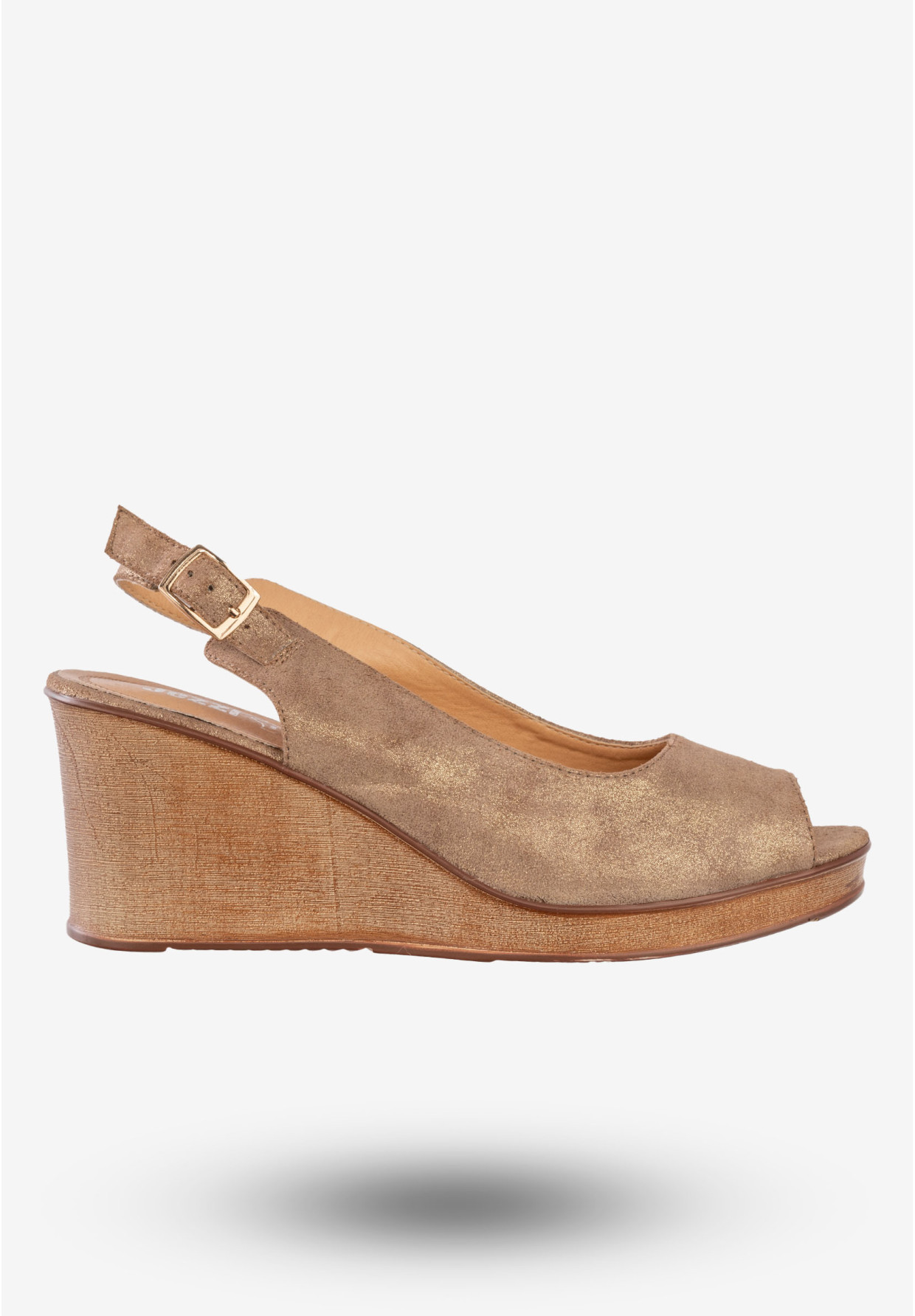 Sandały Damskie Buty Na Koturnie Eleganckie Jezzi Brązowe SA72-2