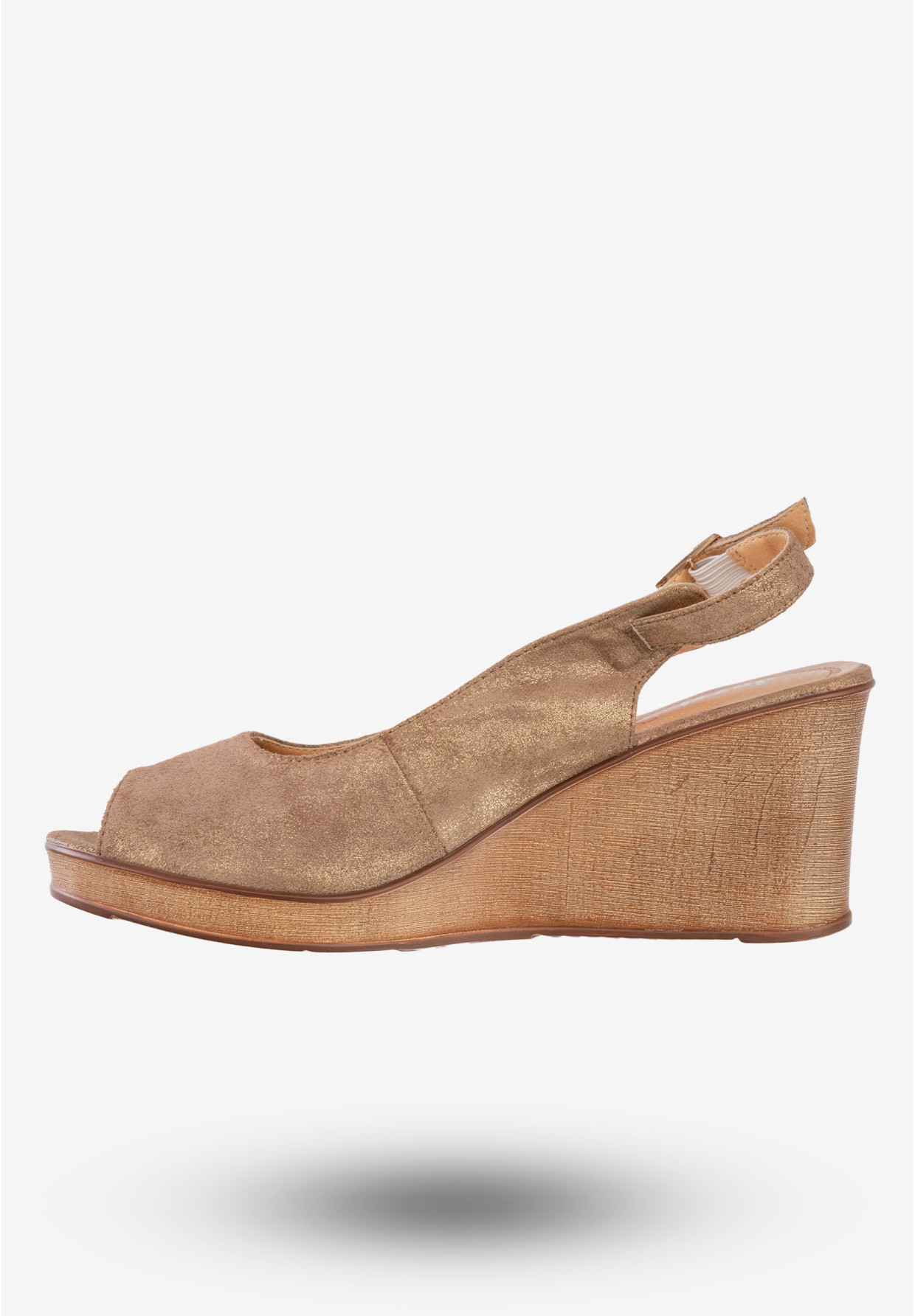 Sandały Damskie Buty Na Koturnie Eleganckie Jezzi Brązowe SA72-2