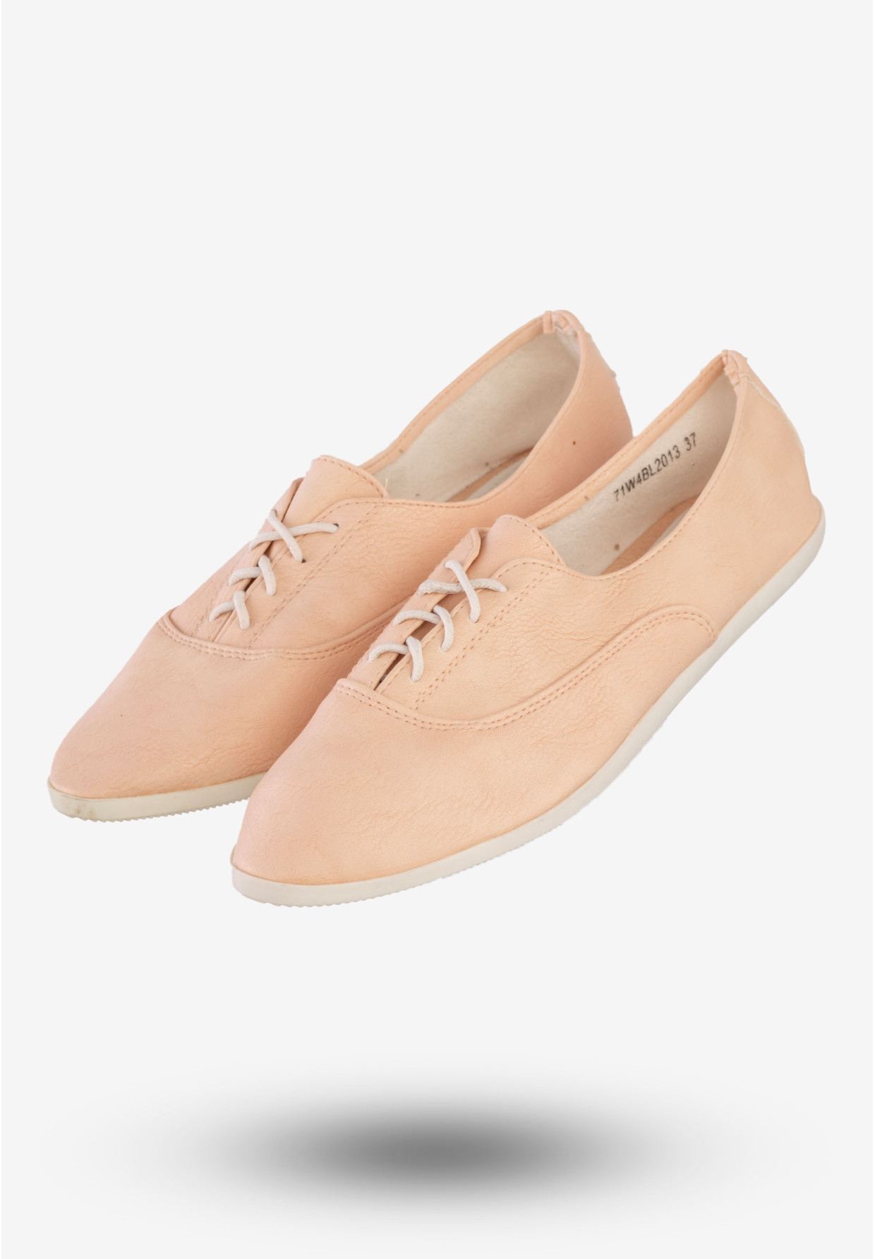 Tenisówki Damskie Buty Ekoskóra Półbuty Nude Jezzi 71W4BL2013