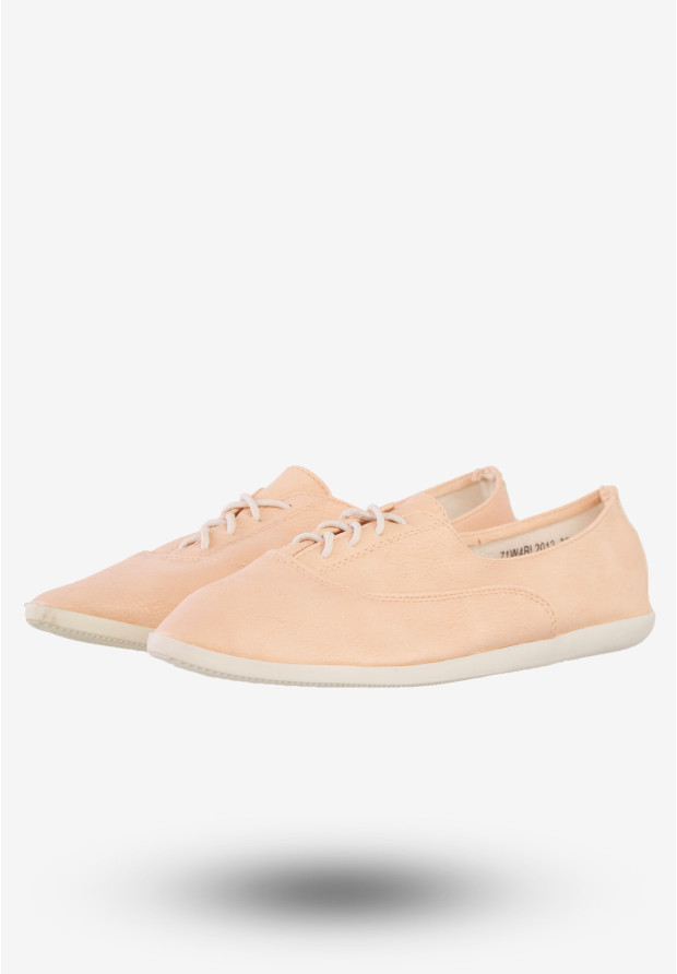 Tenisówki Damskie Buty Ekoskóra Półbuty Nude Jezzi 71W4BL2013