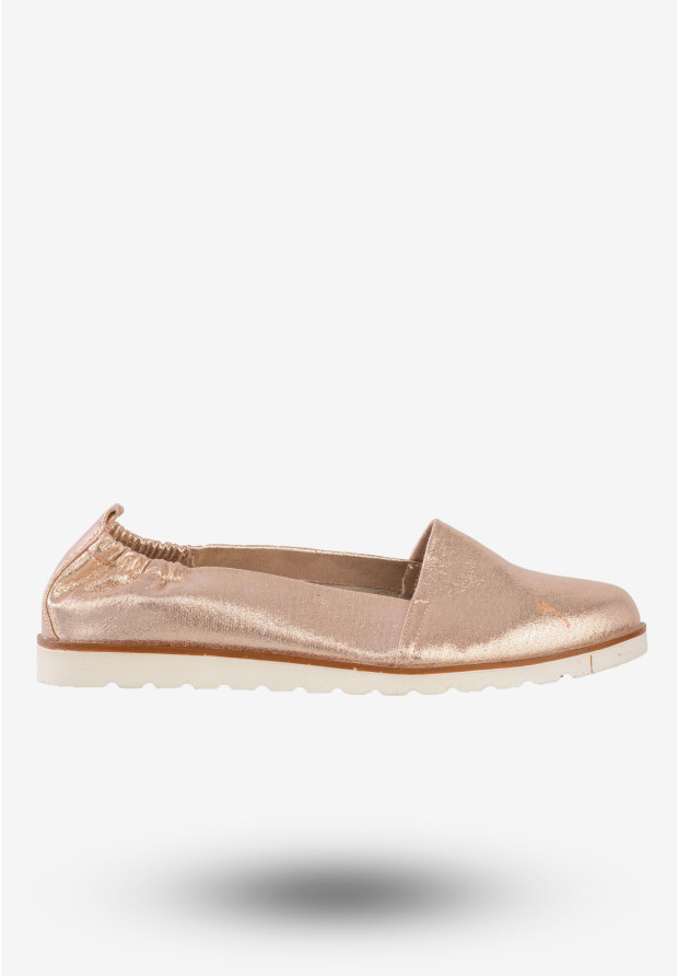 Baleriny Damskie Ekoskóra Buty Eleganckie Jezzi Różowe SA40-1