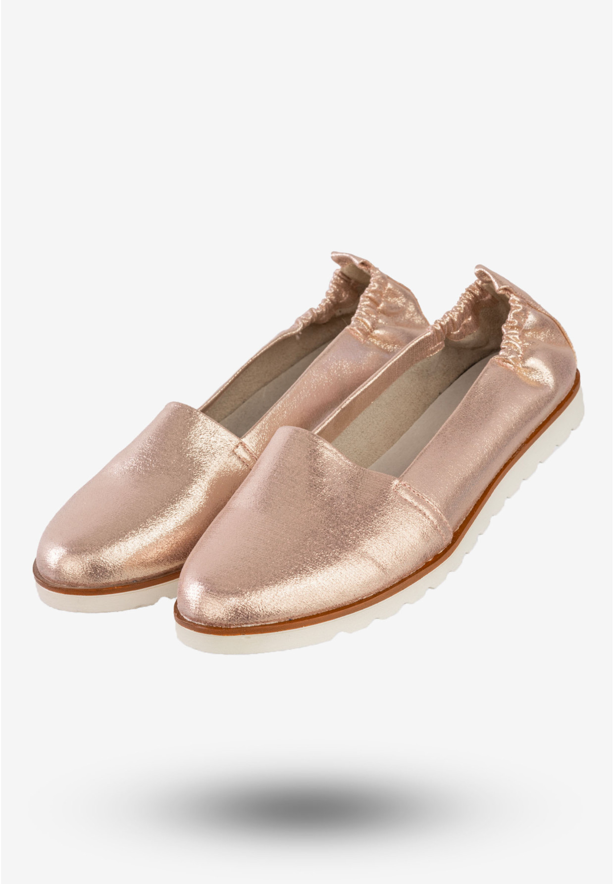 Baleriny Damskie Ekoskóra Buty Eleganckie Jezzi Różowe SA40-1