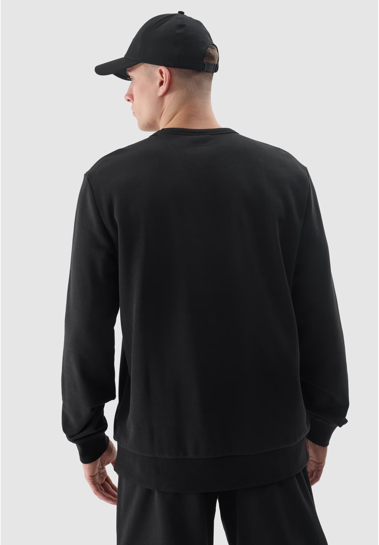 Bluza Męska 4F Czarna z nadrukiem SPORT 4FWSS24TSWSM1009