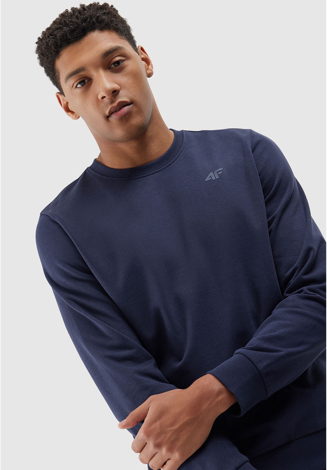 Bluza Męska 4F Granatowa Basic 4FSS23TSWSM0705
