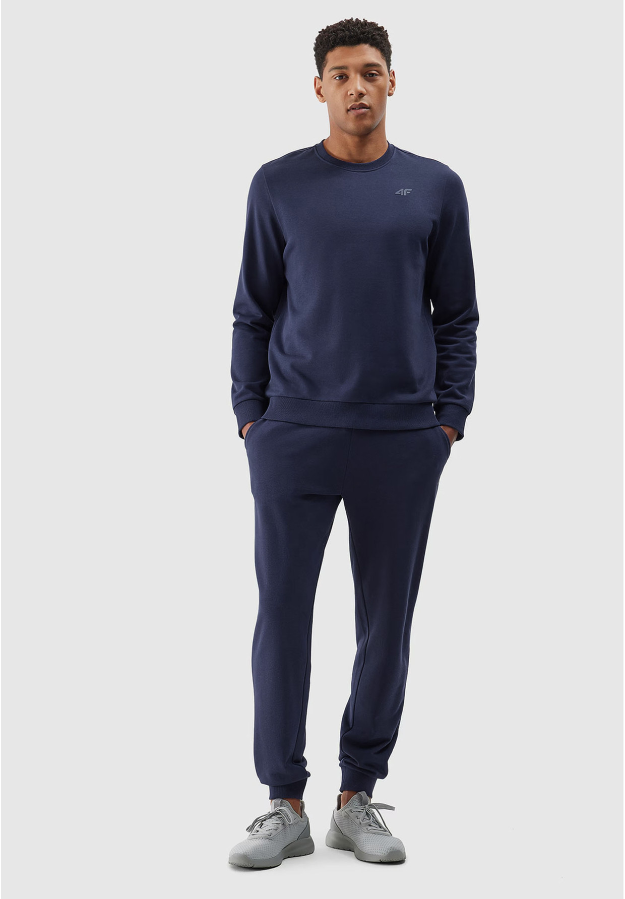 Bluza Męska 4F Granatowa Basic 4FSS23TSWSM0705