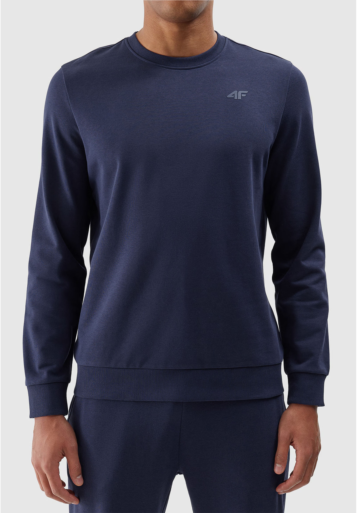 Bluza Męska 4F Granatowa Basic 4FSS23TSWSM0705