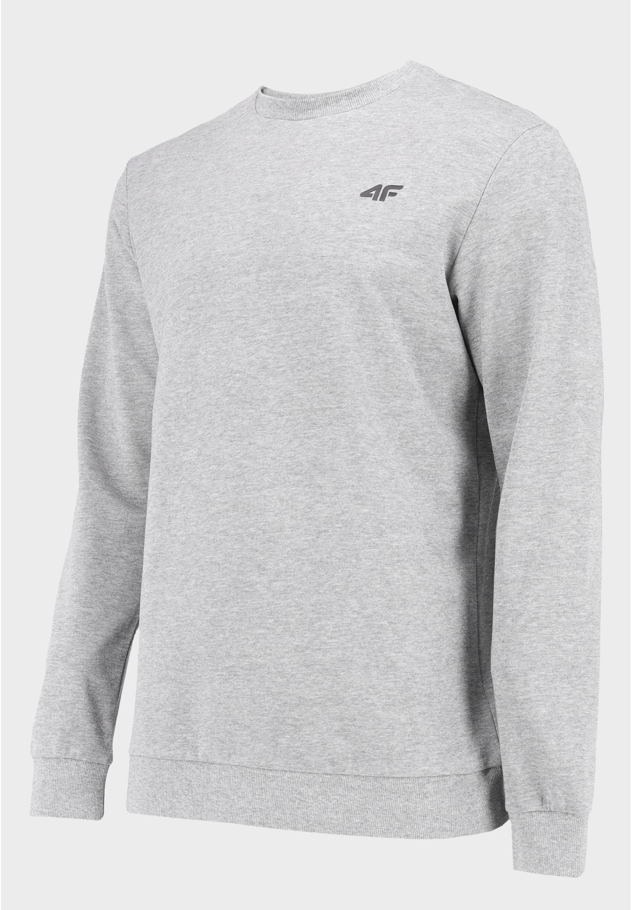 Bluza Męska 4F Szara bez kaptura Sportowa Nierozpinana BASIC 4FSS23TSWSM0705