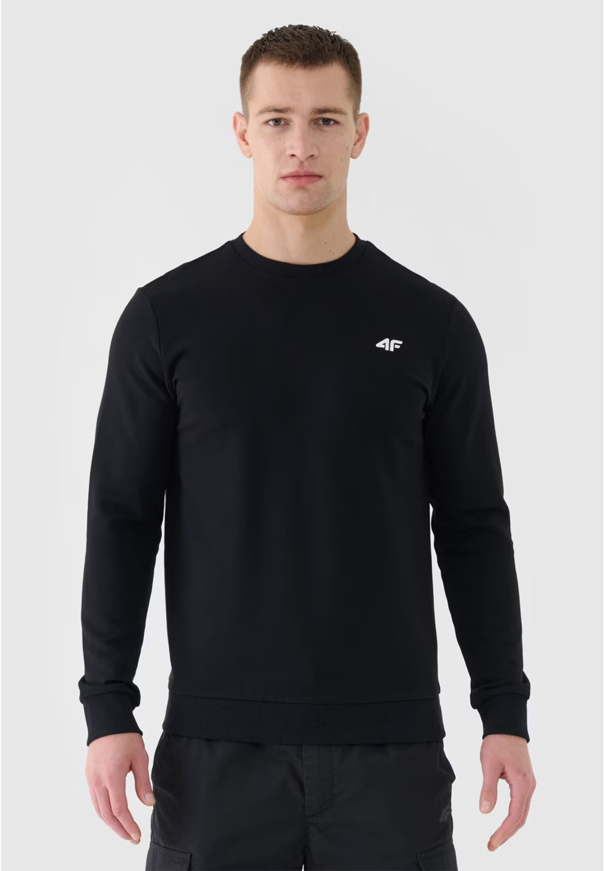 Bluza Męska 4F Czarna Basic 4FSS23TSWSM0705