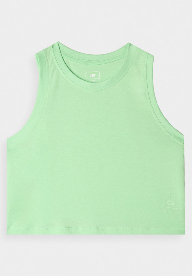 Koszulka Dziewczęca 4F T-shirt Zielony na ramiączkach 4FJRSS24TSLEF187