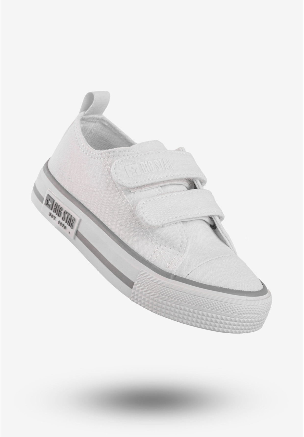 Trampki Dziecięce Buty Na Rzepy BIG STAR Białe LL374016