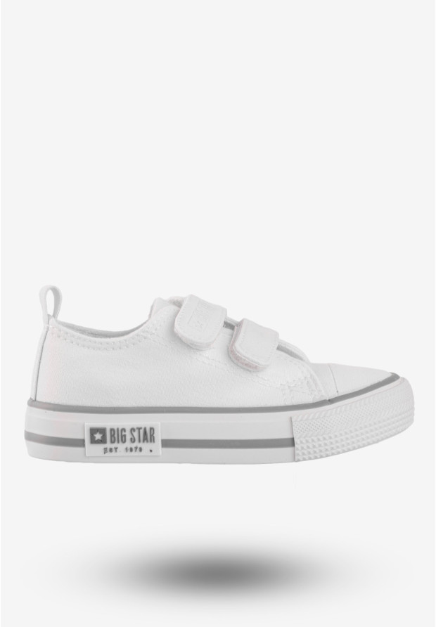 Trampki Dziecięce Buty Na Rzepy BIG STAR Białe LL374016