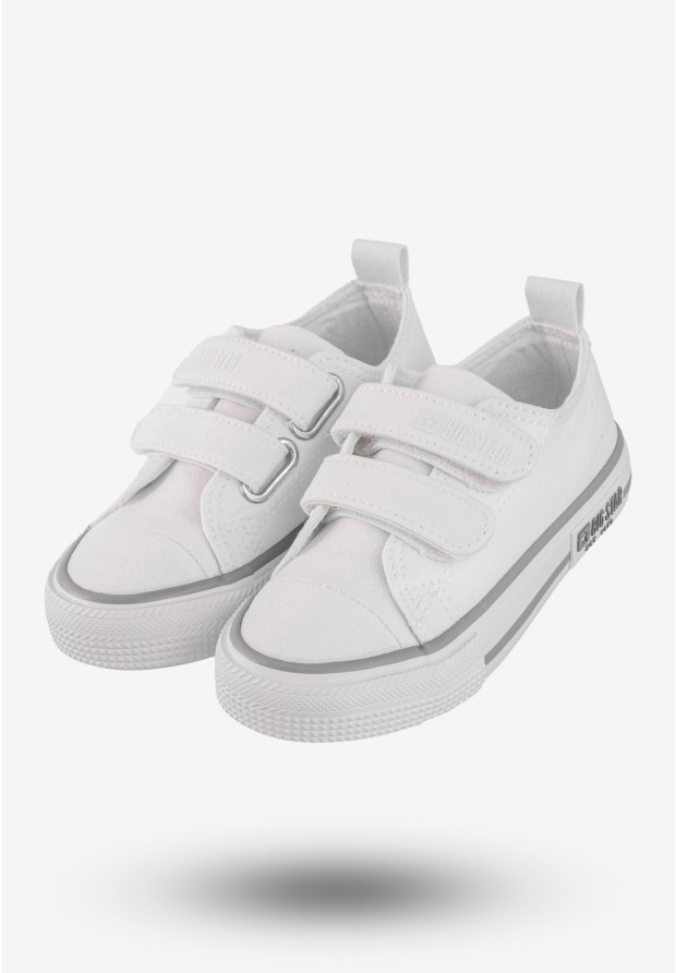 Trampki Dziecięce Buty Na Rzepy BIG STAR Białe LL374016