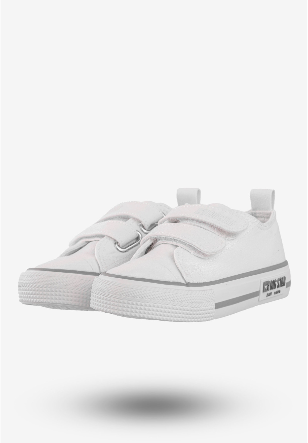 Trampki Dziecięce Buty Na Rzepy BIG STAR Białe LL374016