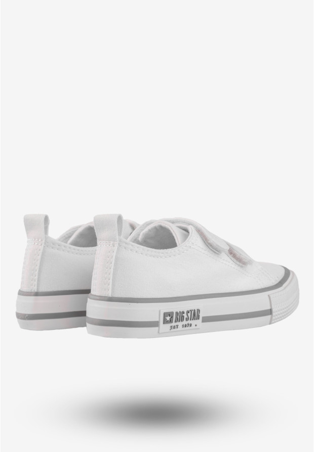 Trampki Dziecięce Buty Na Rzepy BIG STAR Białe LL374016