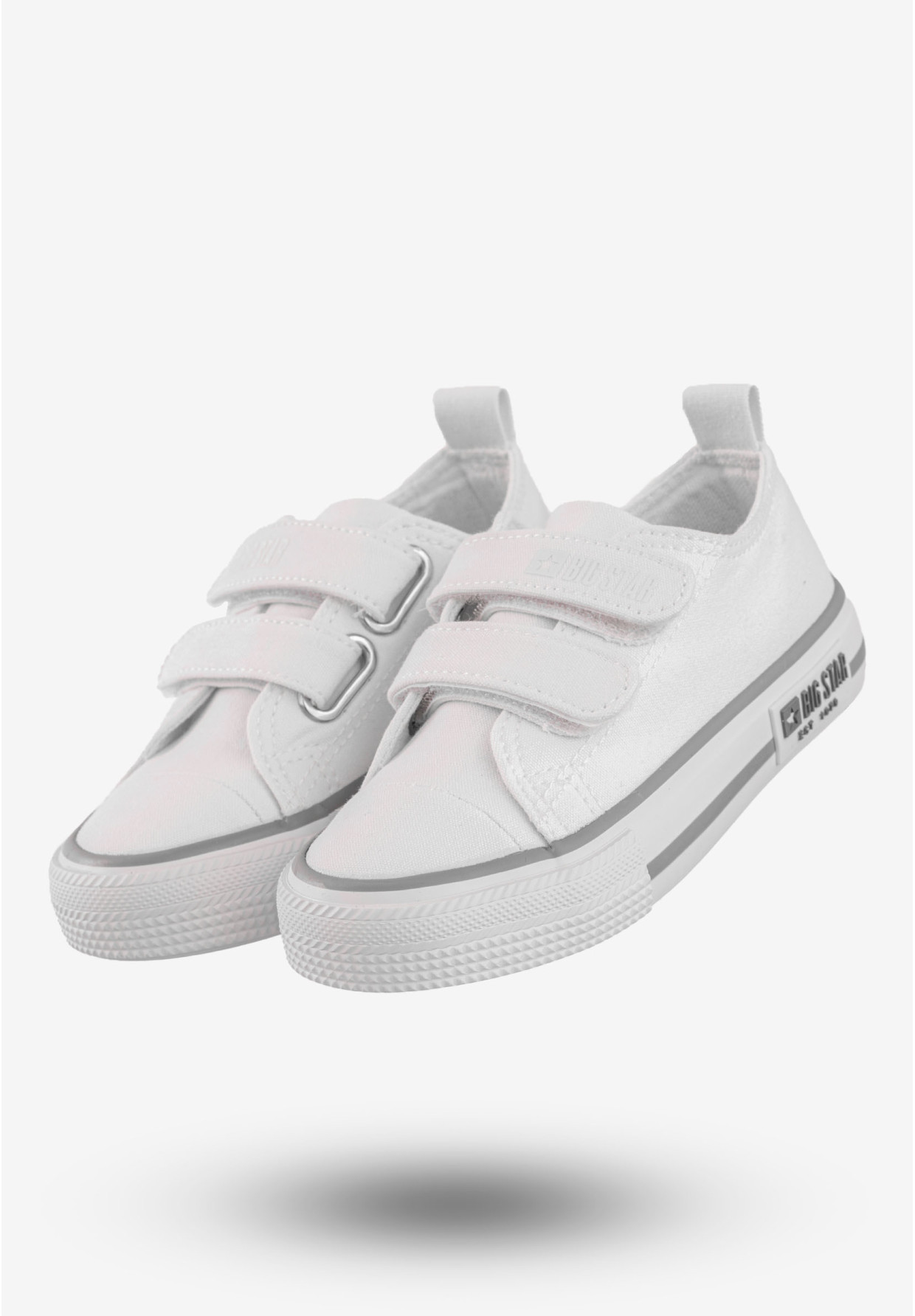 Trampki Dziecięce Buty Na Rzepy BIG STAR Białe LL374016