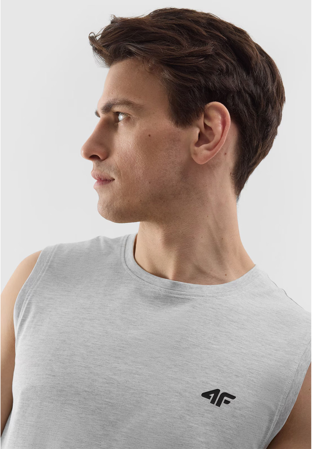 Koszulka Męska 4F T-shirt na ramiączkach Szara 4FWSS24TSLEM075