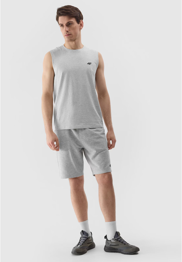 Koszulka Męska 4F T-shirt na ramiączkach Szara 4FWSS24TSLEM075