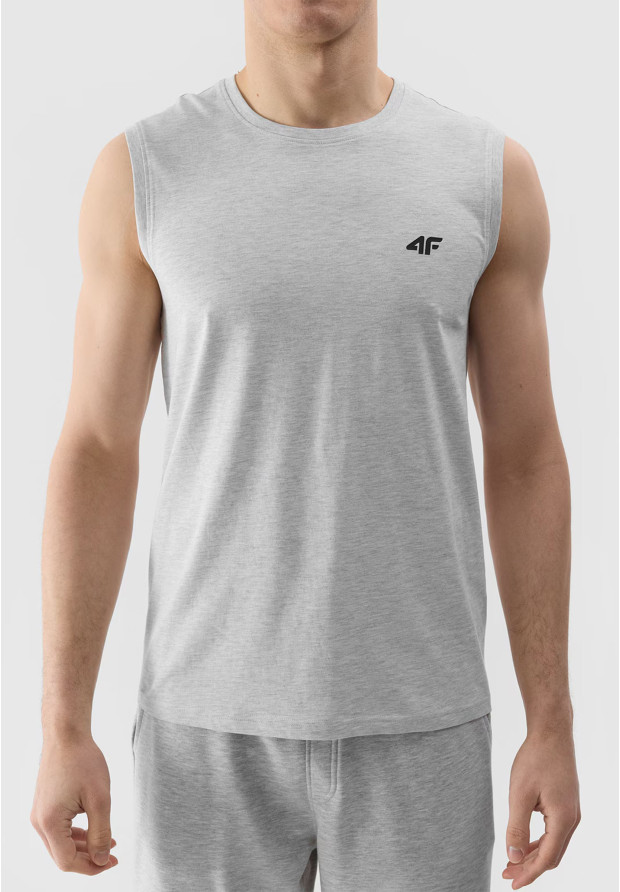 Koszulka Męska 4F T-shirt na ramiączkach Szara 4FWSS24TSLEM075