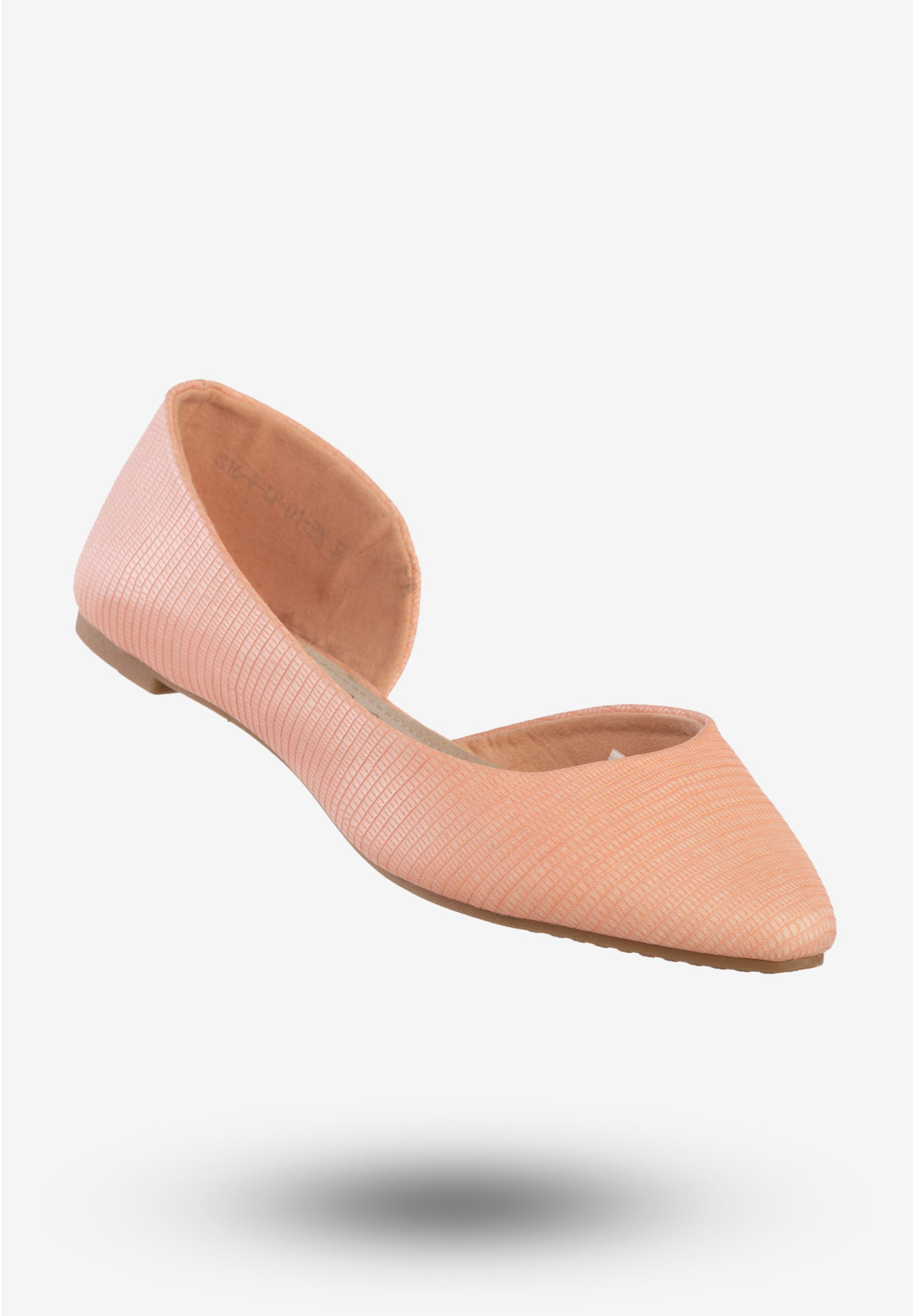 Baleriny Damskie Ekoskóra Buty Eleganckie Vesuvio Różowe S16-F-LP-01-PK