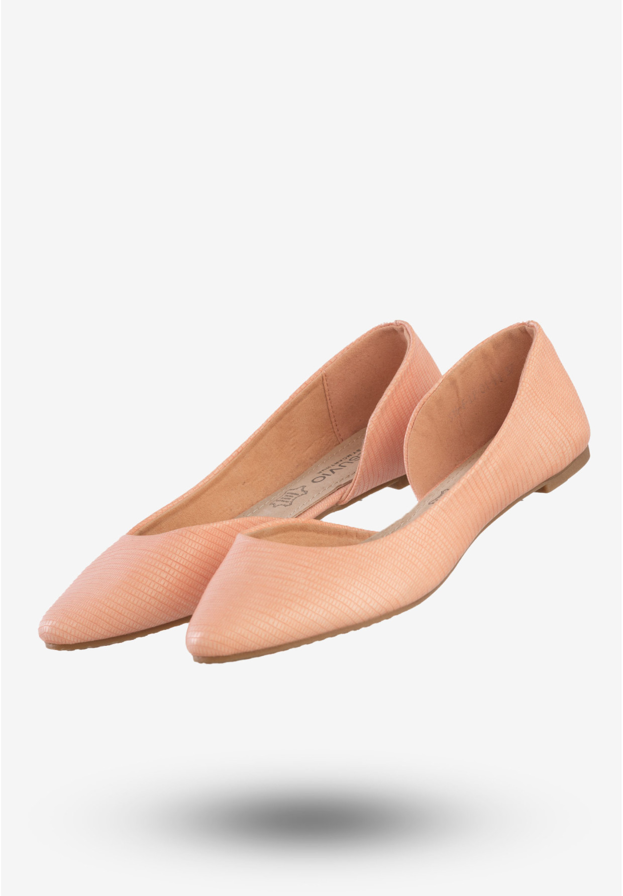 Baleriny Damskie Ekoskóra Buty Eleganckie Vesuvio Różowe S16-F-LP-01-PK