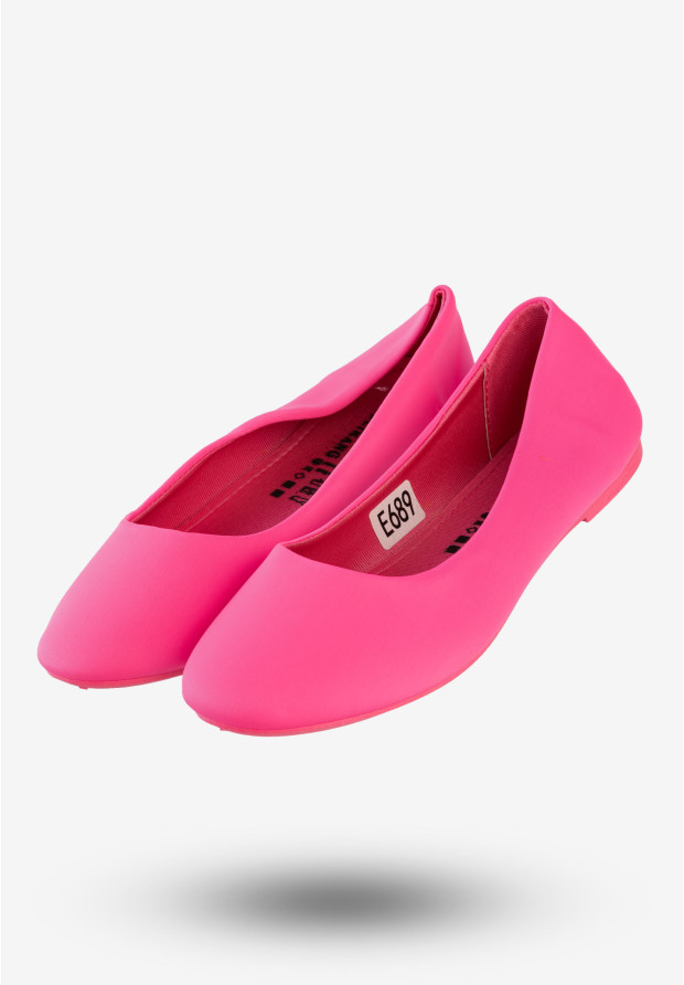 Baleriny Damskie Klasyczne Buty Lekkie Baolikang Różowe E689