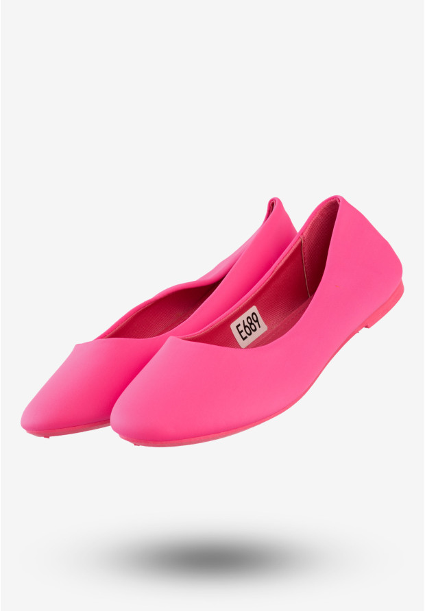 Baleriny Damskie Klasyczne Buty Lekkie Baolikang Różowe E689
