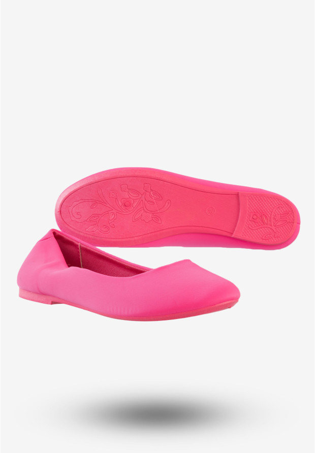 Baleriny Damskie Klasyczne Buty Lekkie Baolikang Różowe E689