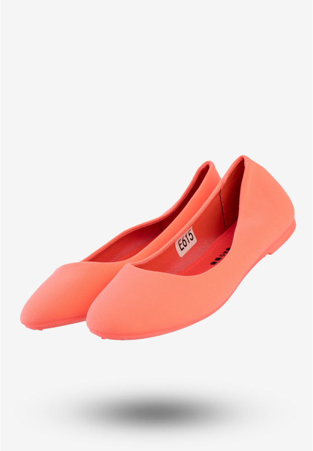 Baleriny Damskie Klasyczne Buty Lekkie Baolikang Różowe E615