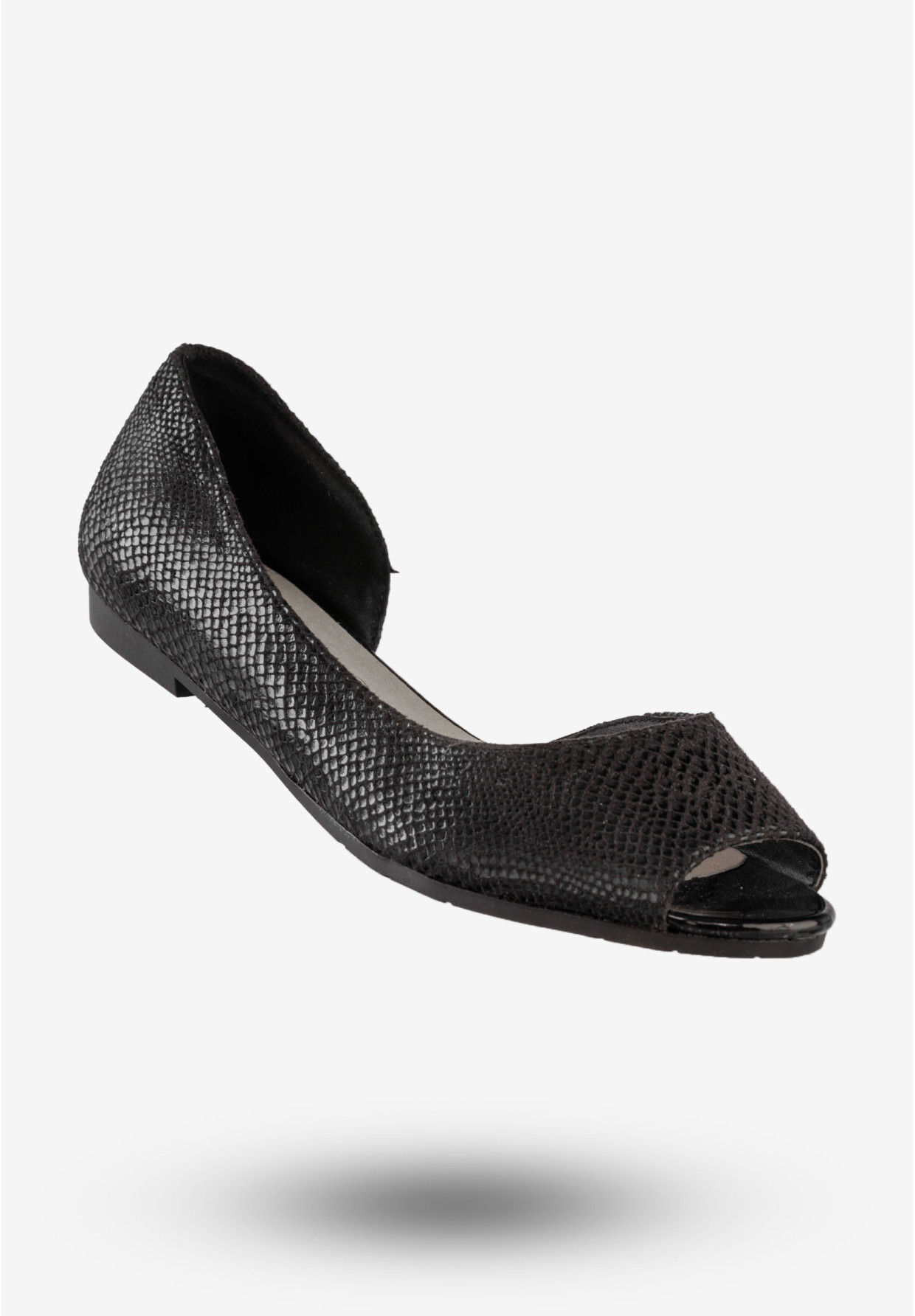 Baleriny Damskie Klasyczne Buty Eleganckie Jezzi Czarne MR1582-2