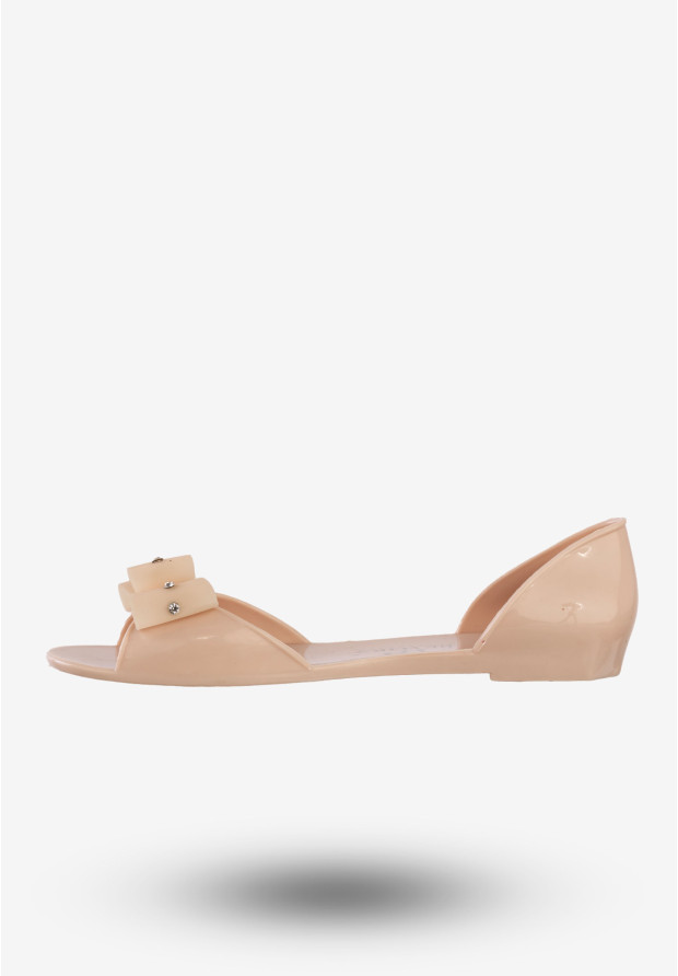 Baleriny Damskie Buty Z Kokardą Modne Beyors Różowe BR-1