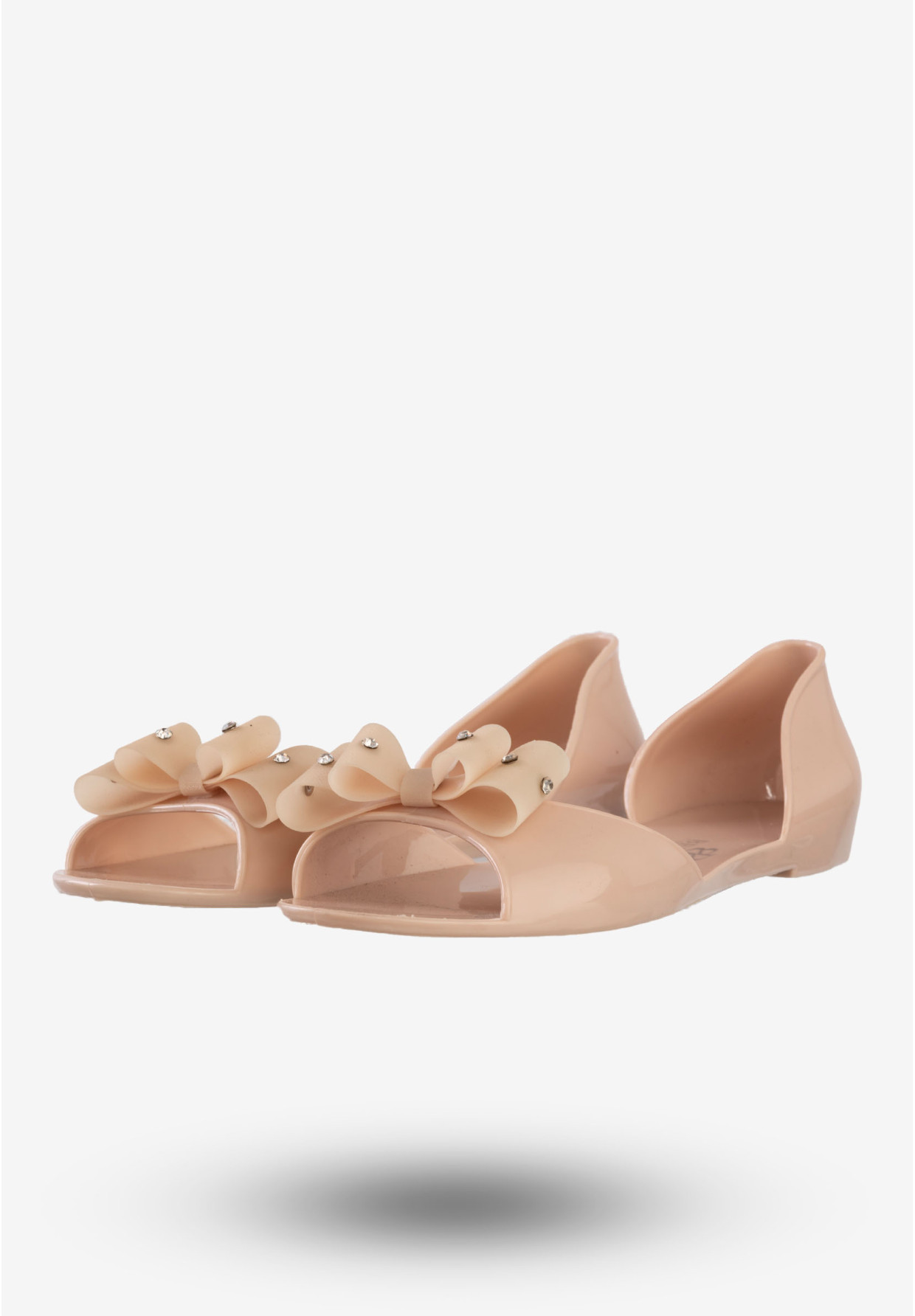Baleriny Damskie Buty Z Kokardą Modne Beyors Różowe BR-1