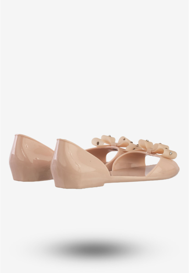 Baleriny Damskie Buty Z Kokardą Modne Beyors Różowe BR-1
