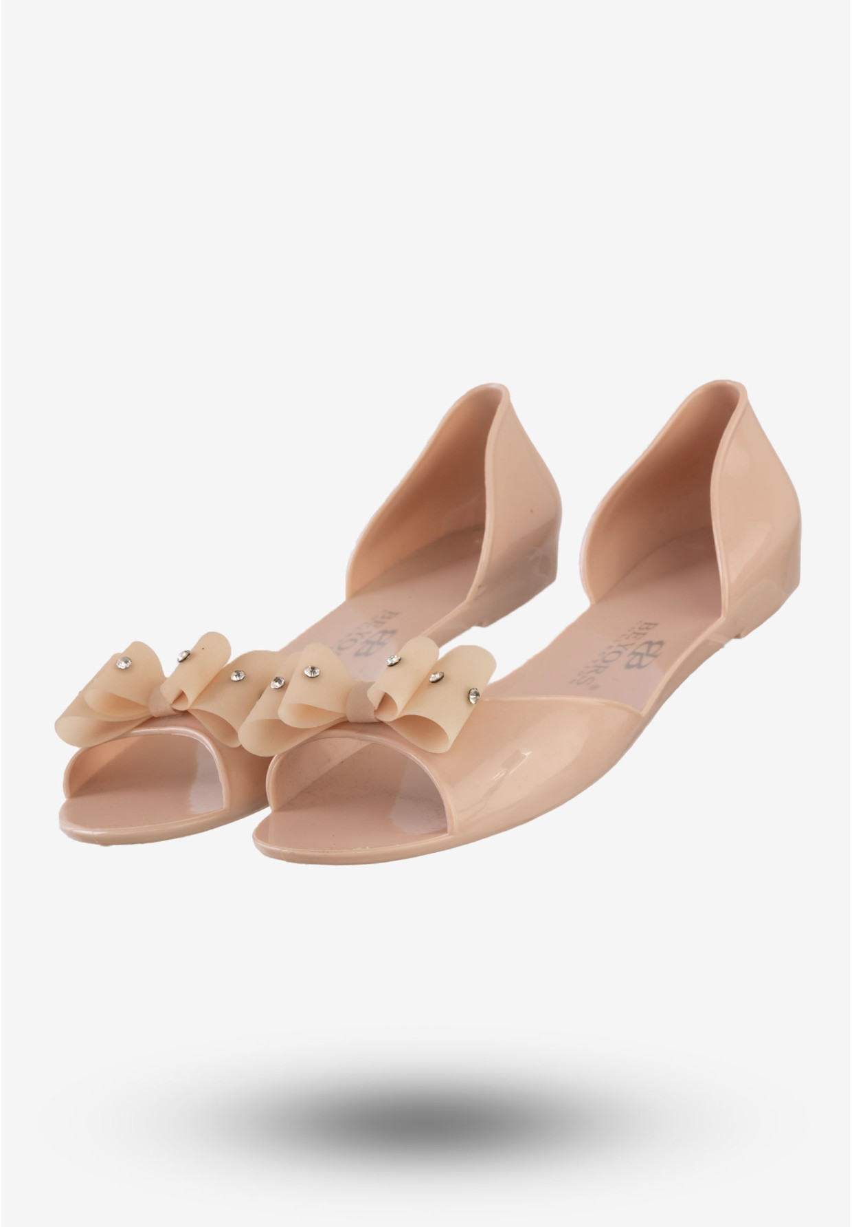 Baleriny Damskie Buty Z Kokardą Modne Beyors Różowe BR-1