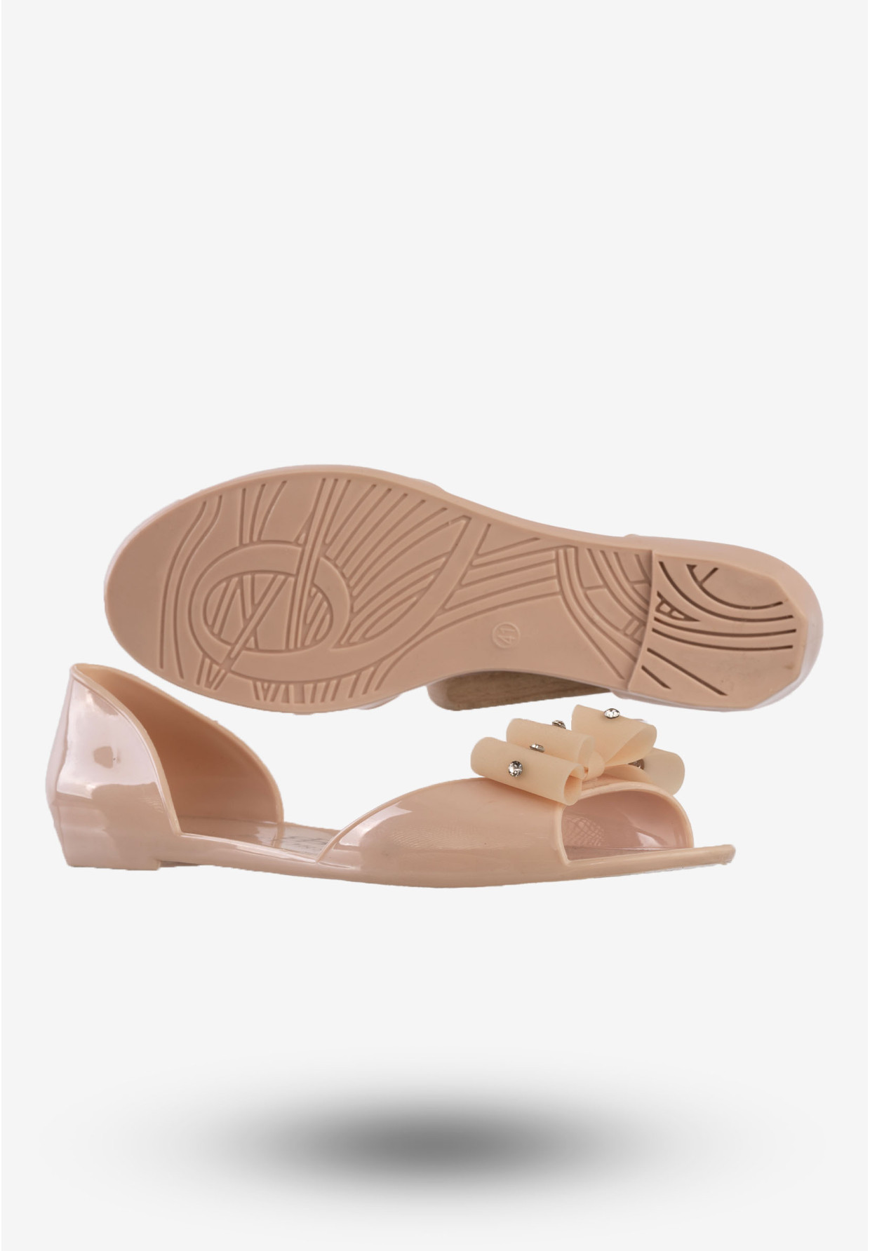 Baleriny Damskie Buty Z Kokardą Modne Beyors Różowe BR-1