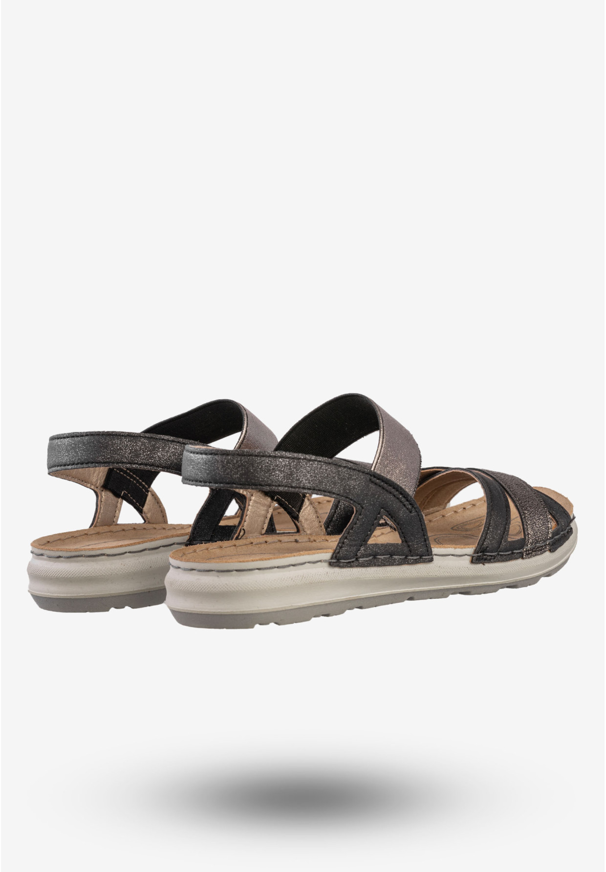 Sandały Damskie Ekoskóra Buty Wygodne Inblu Czarny EA000015