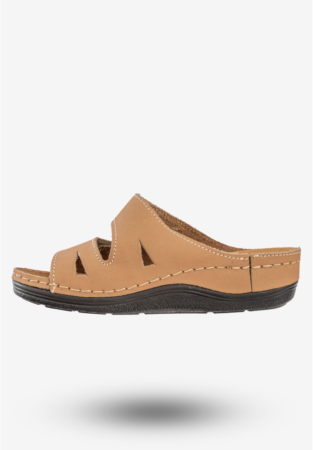Klapki Damskie Buty Wygodne Skórzana Wkładka Inblu Brązowe LF-07