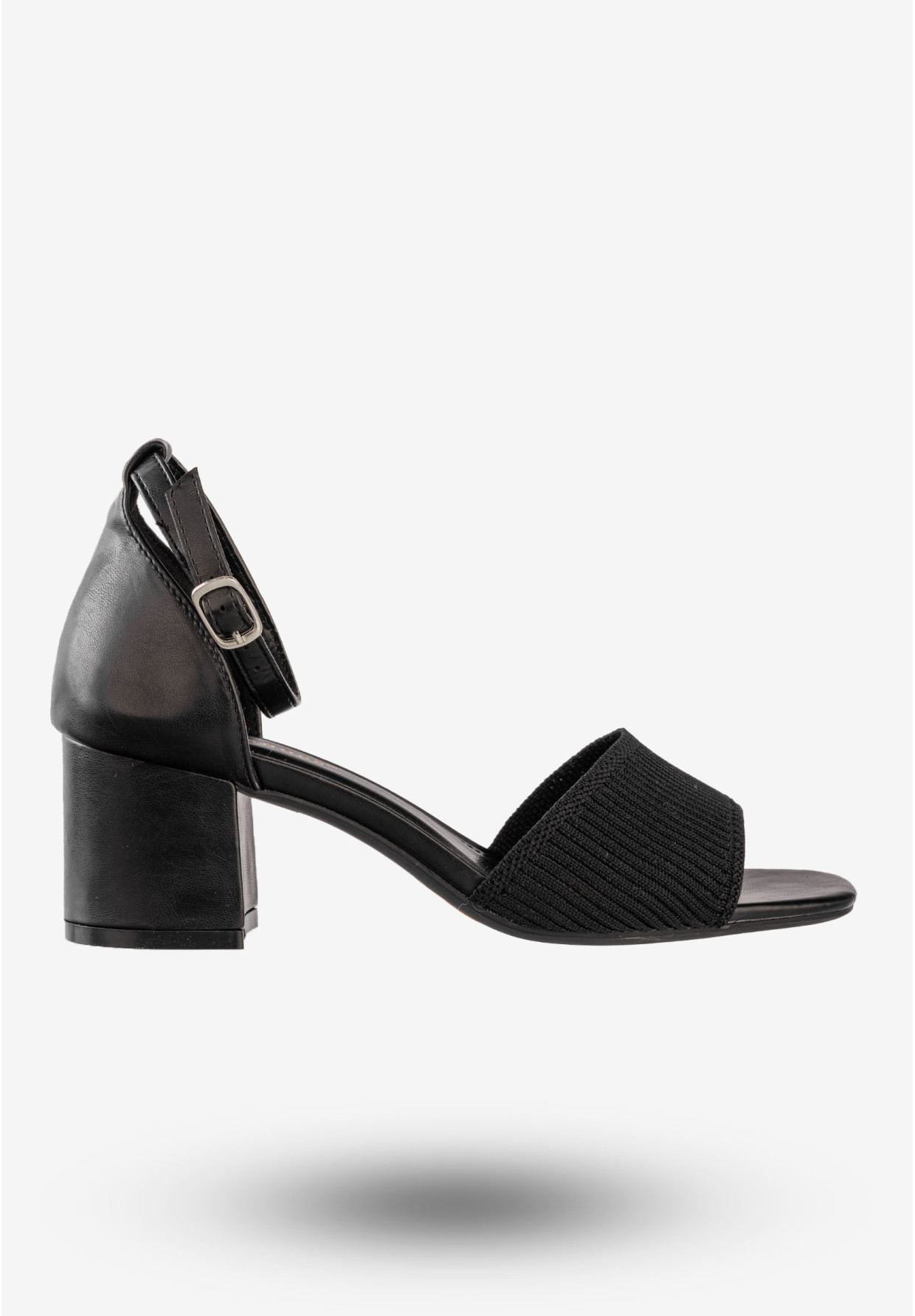 Sandały Damskie Na Klocku Buty Na Wiosnę Lato Ideal Czarne 8738