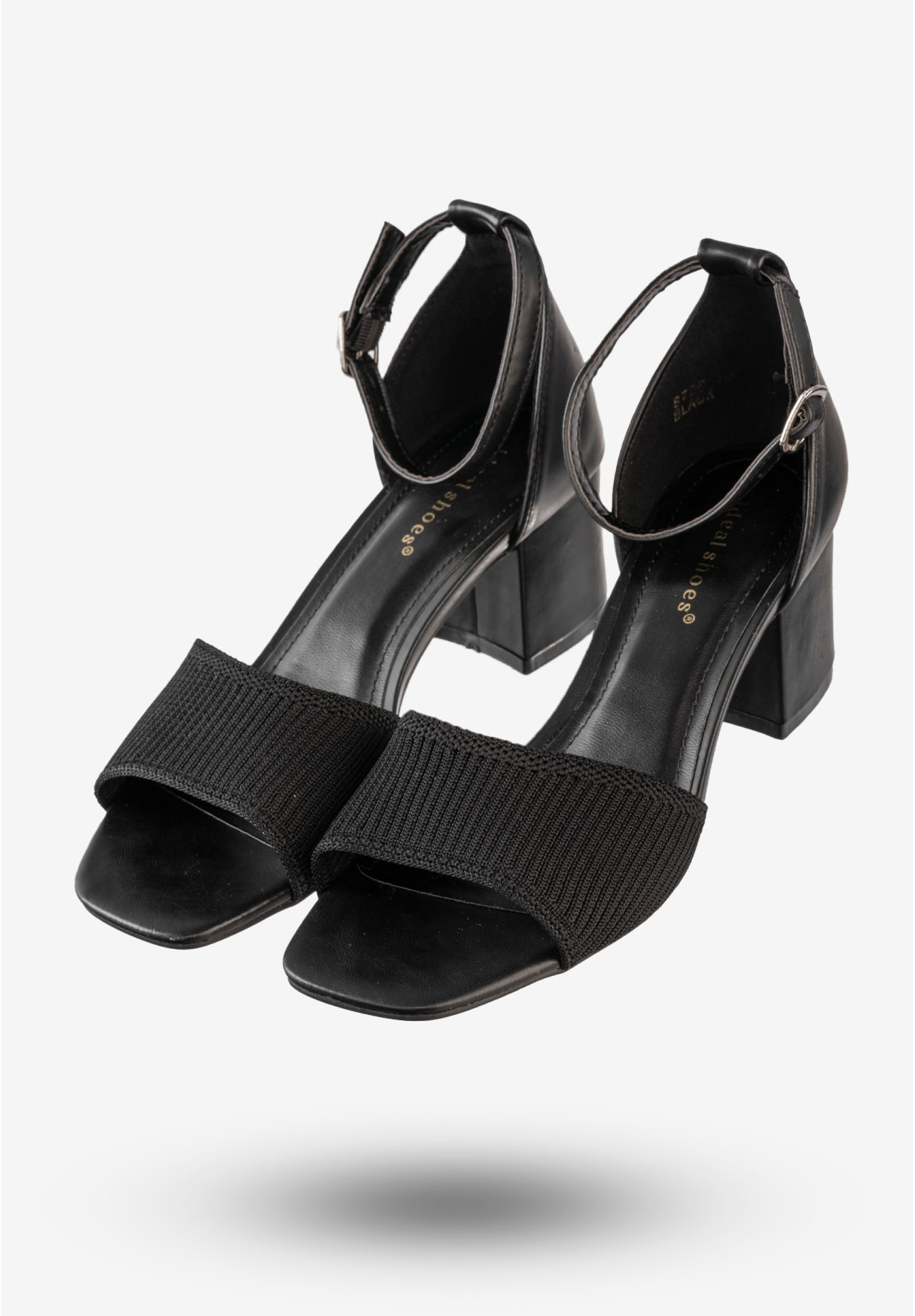 Sandały Damskie Na Klocku Buty Na Wiosnę Lato Ideal Czarne 8738