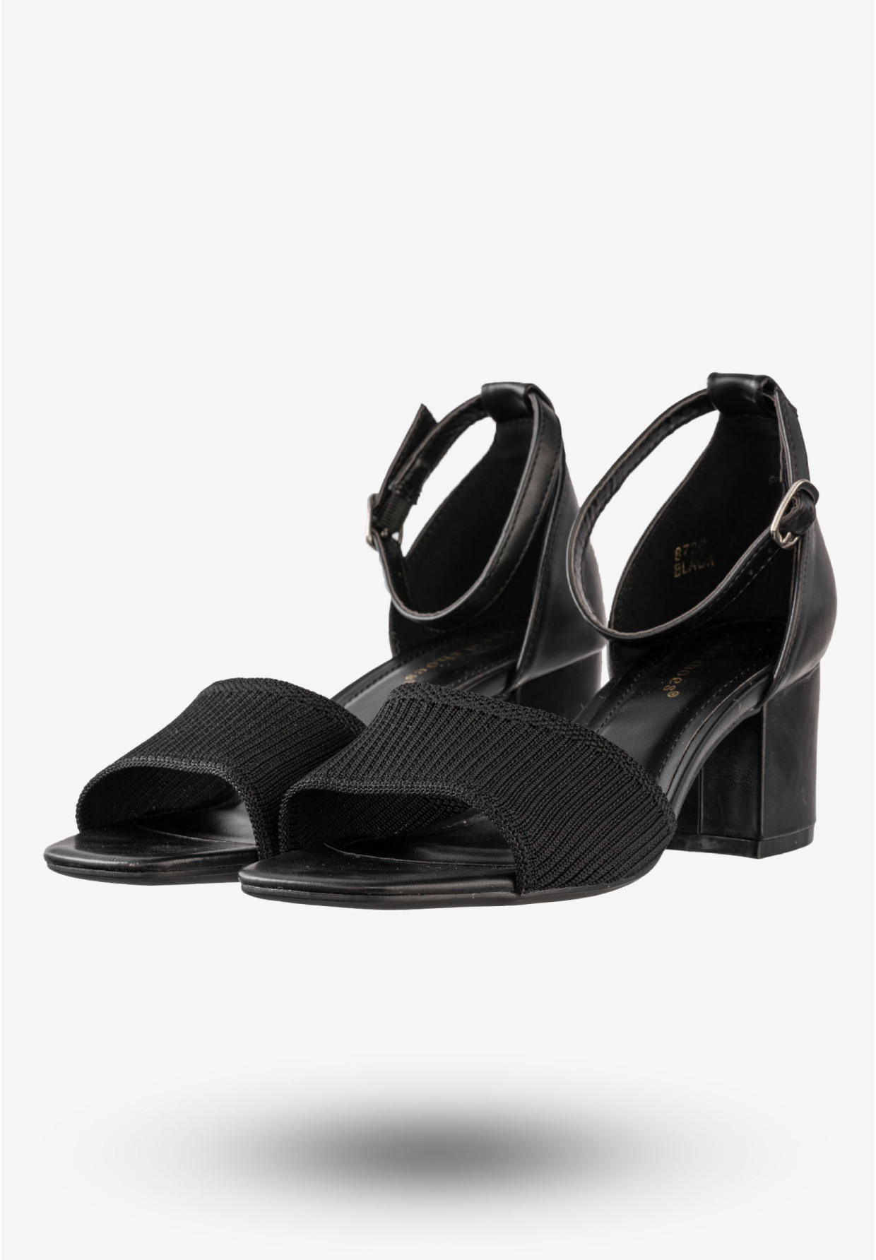 Sandały Damskie Na Klocku Buty Na Wiosnę Lato Ideal Czarne 8738