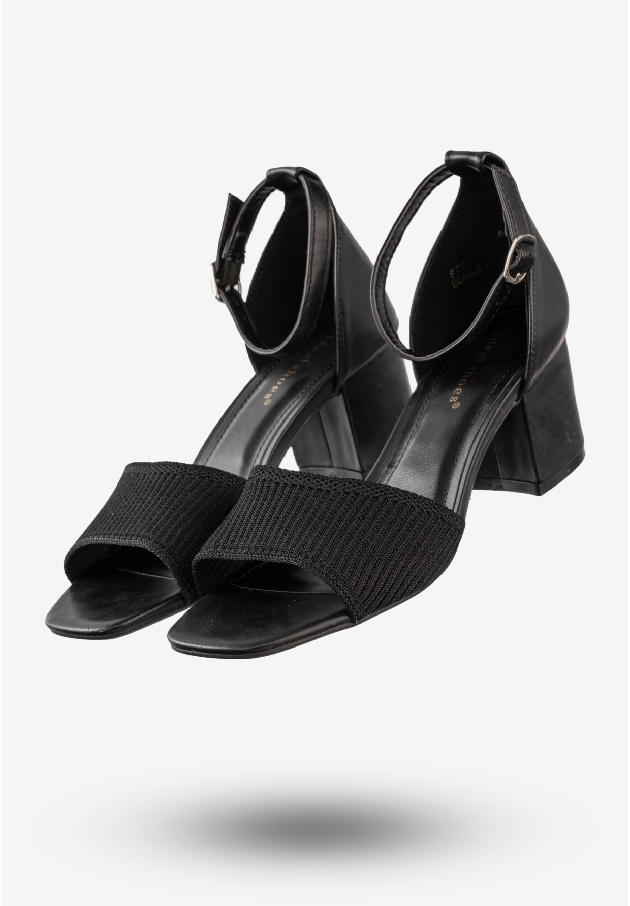 Sandały Damskie Na Klocku Buty Na Wiosnę Lato Ideal Czarne 8738