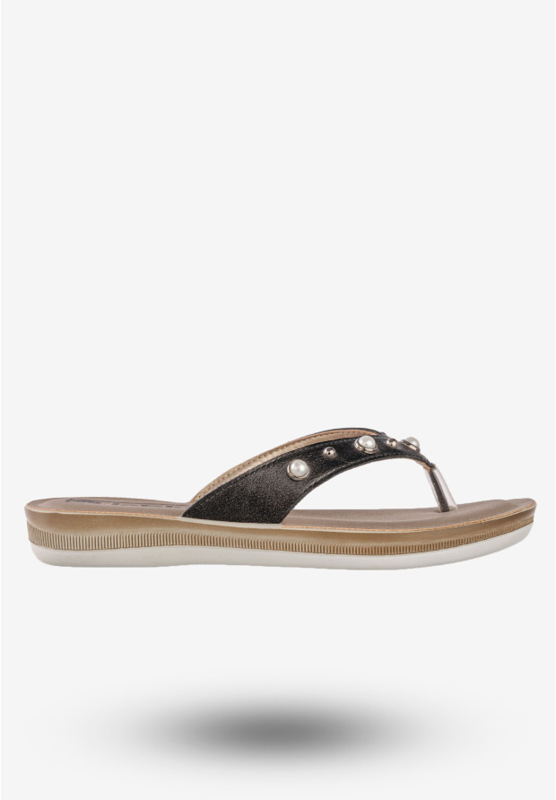 Japonki Damskie Ekoskóra Buty Na Wiosnę Lato Inblu Czarne BA000020
