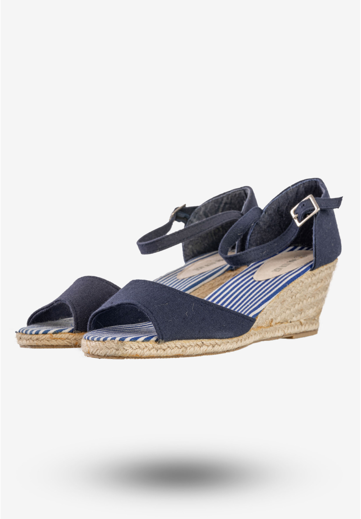 Sandały Damskie Buty Na Koturnie New Age Granatowe GLF-3